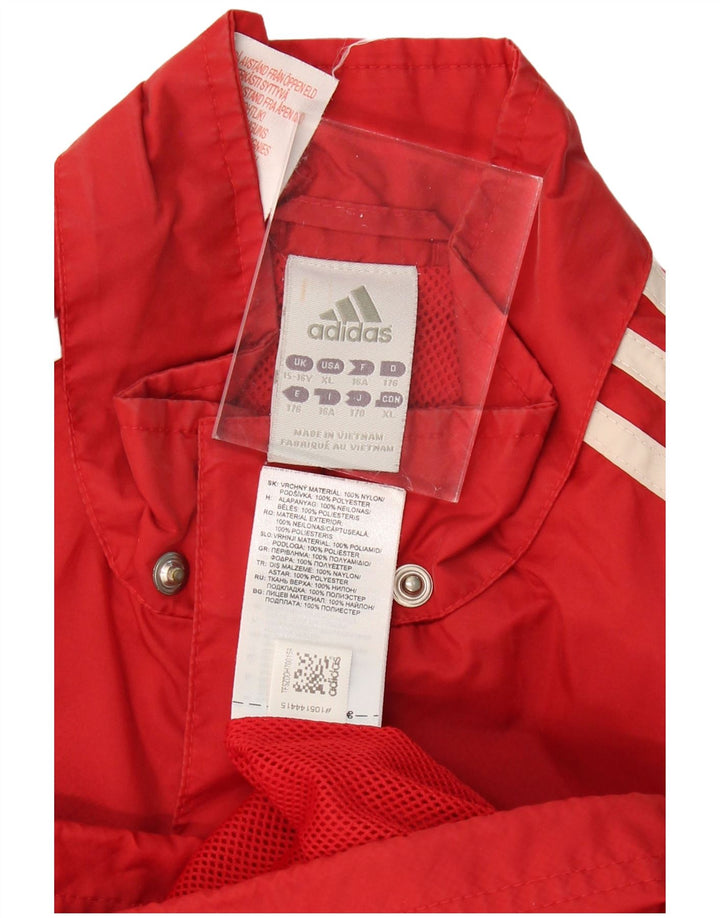 ADIDAS Boys Rain Jacket 15-16 Years Red