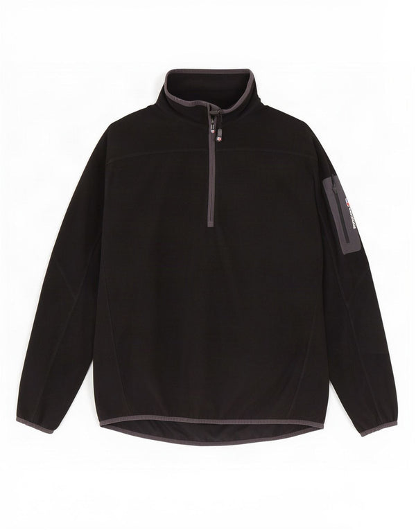 Berghaus Fleece Jumper med lynlås til mænd mellem sort