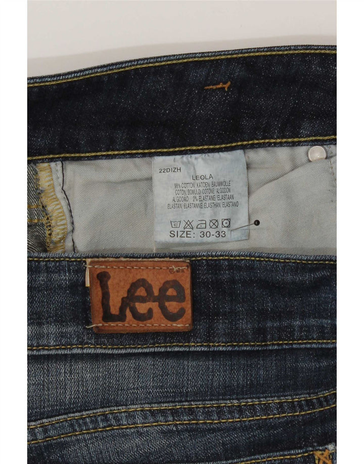 Pantaloncini di jeans Lee Leola Bermuda da donna W30 cotone blu medio