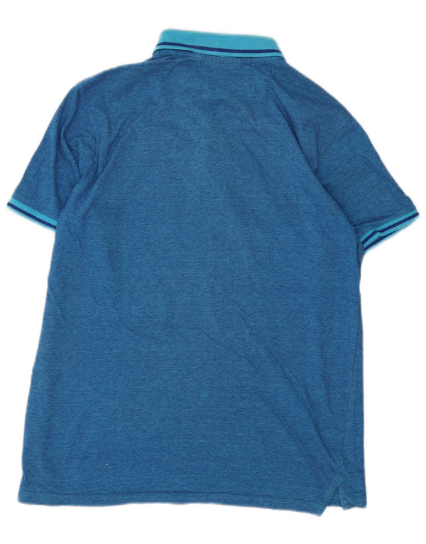 Pierre Cardin Mens Regular Fit Polo Shirt Small Blue Colourblock Cotton