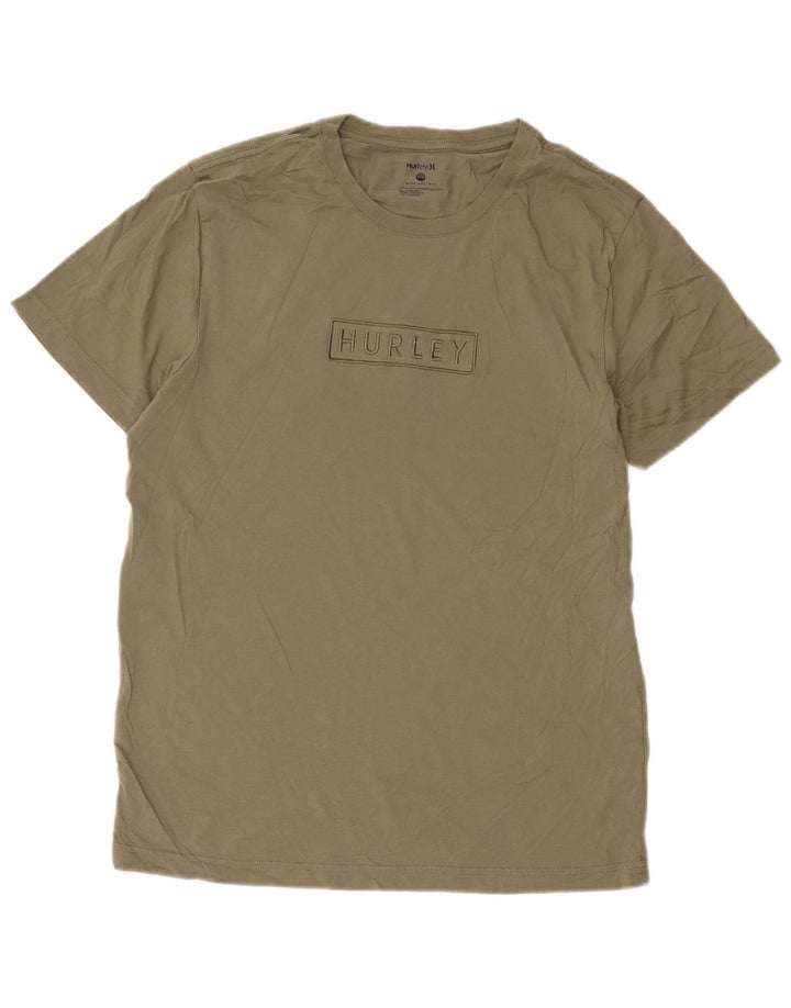 Hurley Mens Graphic T-Shirt Top Medium Khaki Cotton