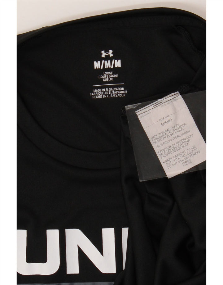 Tricou grafic pentru bărbați Under Armour Top Mediu Poliester Negru