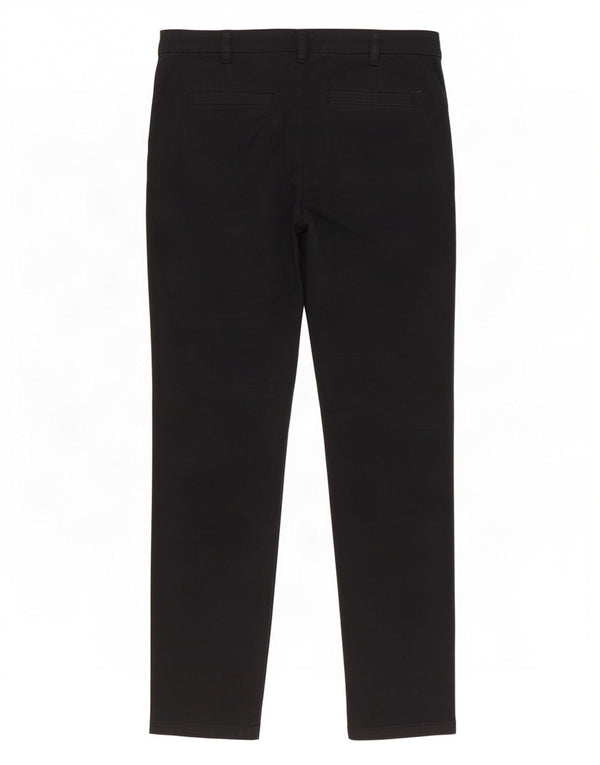 Pantaloni chino dritti da donna Benetton UK 6 XS W28 L28 Cotone nero