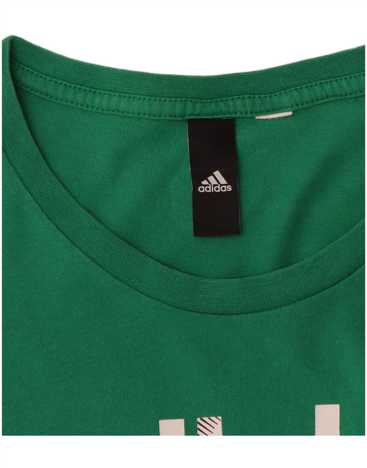Adidas Mens Graphic T-Shirt Top Medium Green
