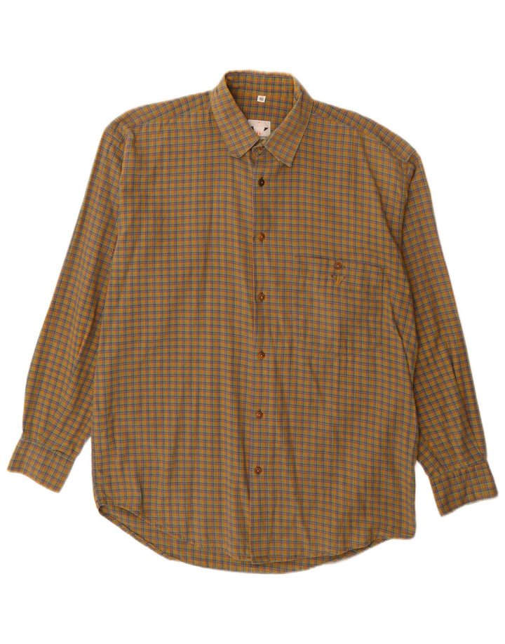 Goose & Gander Mens Flannel Shirt IT 46 Large Brown Check