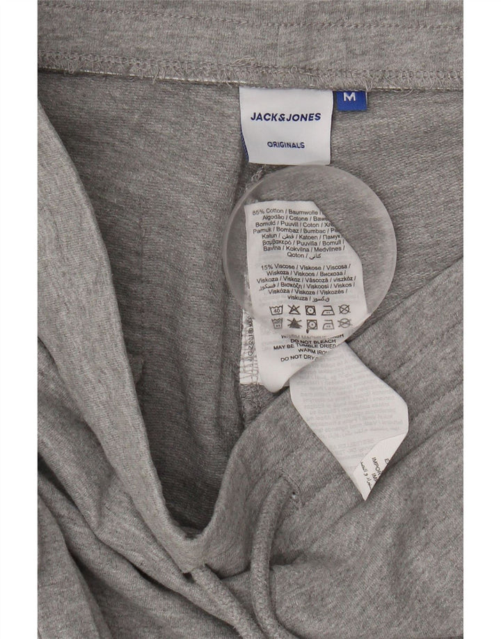JACK & JONES Mens Graphic Tracksuit Trousers Joggers Medium  Grey Cotton Vintage Jack & Jones and Second-Hand Jack & Jones from Messina Hembry 