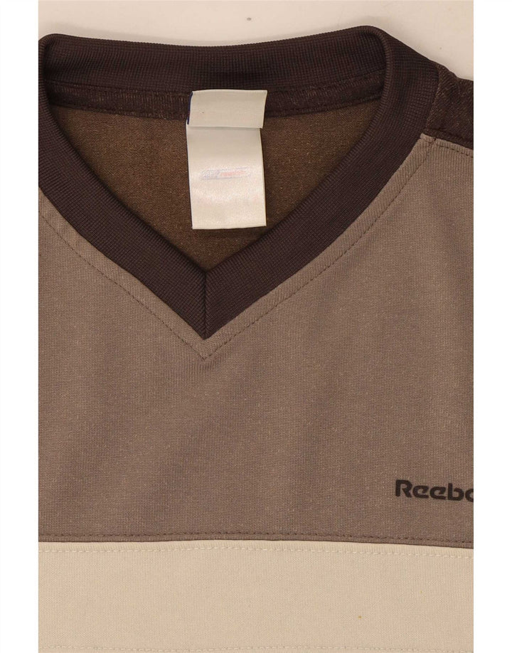 Ανδρικό T-Shirt Reebok Top Small Brown Colourblock