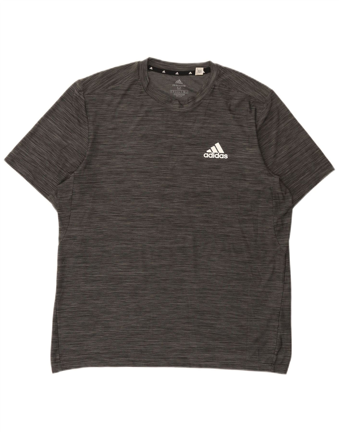 Adidas Mens Aeroready T-Shirt Top Medium Grey Flecked Polyester