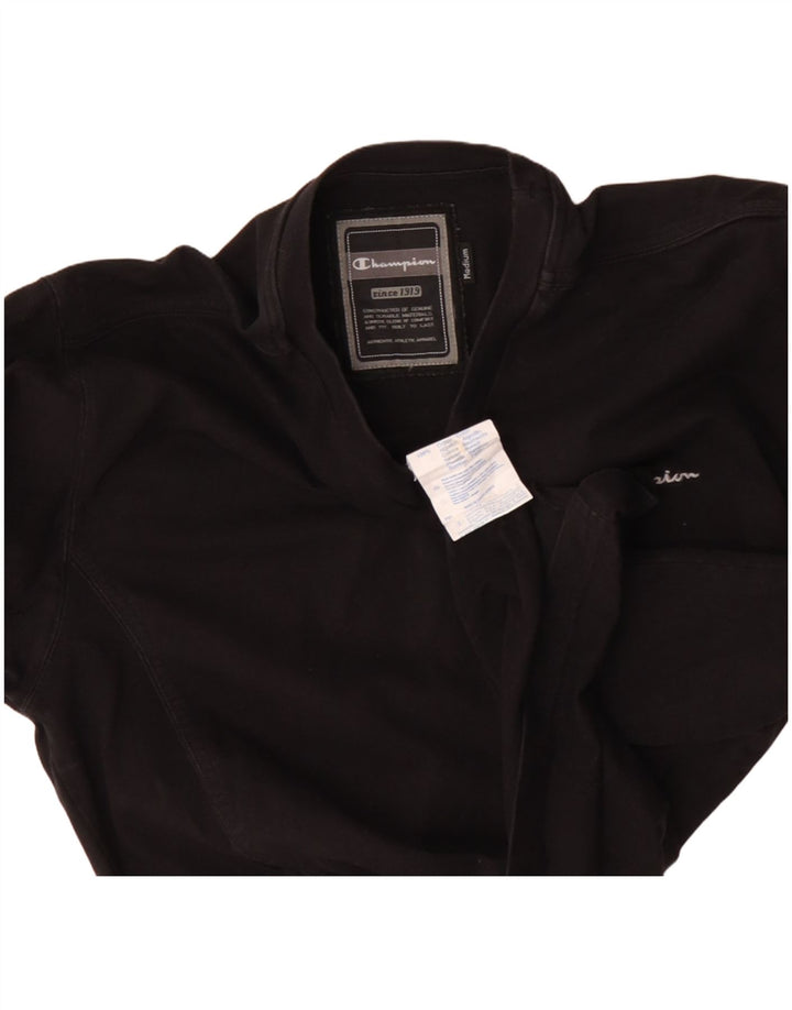 Champion Dame Sweatshirt Jumper UK 14 Medium Sort Bomuld