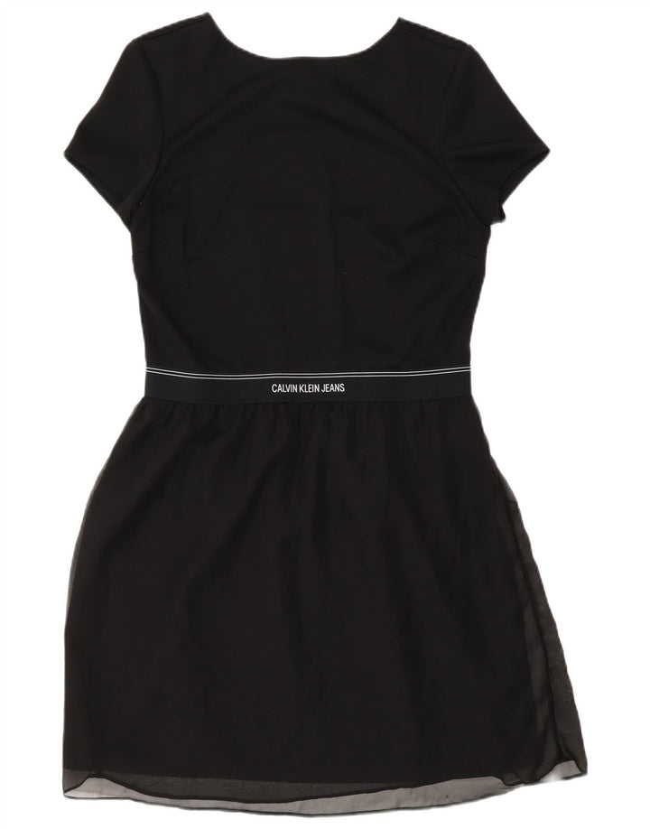 Abito tubino da donna Calvin Klein UK 12 poliestere nero medio