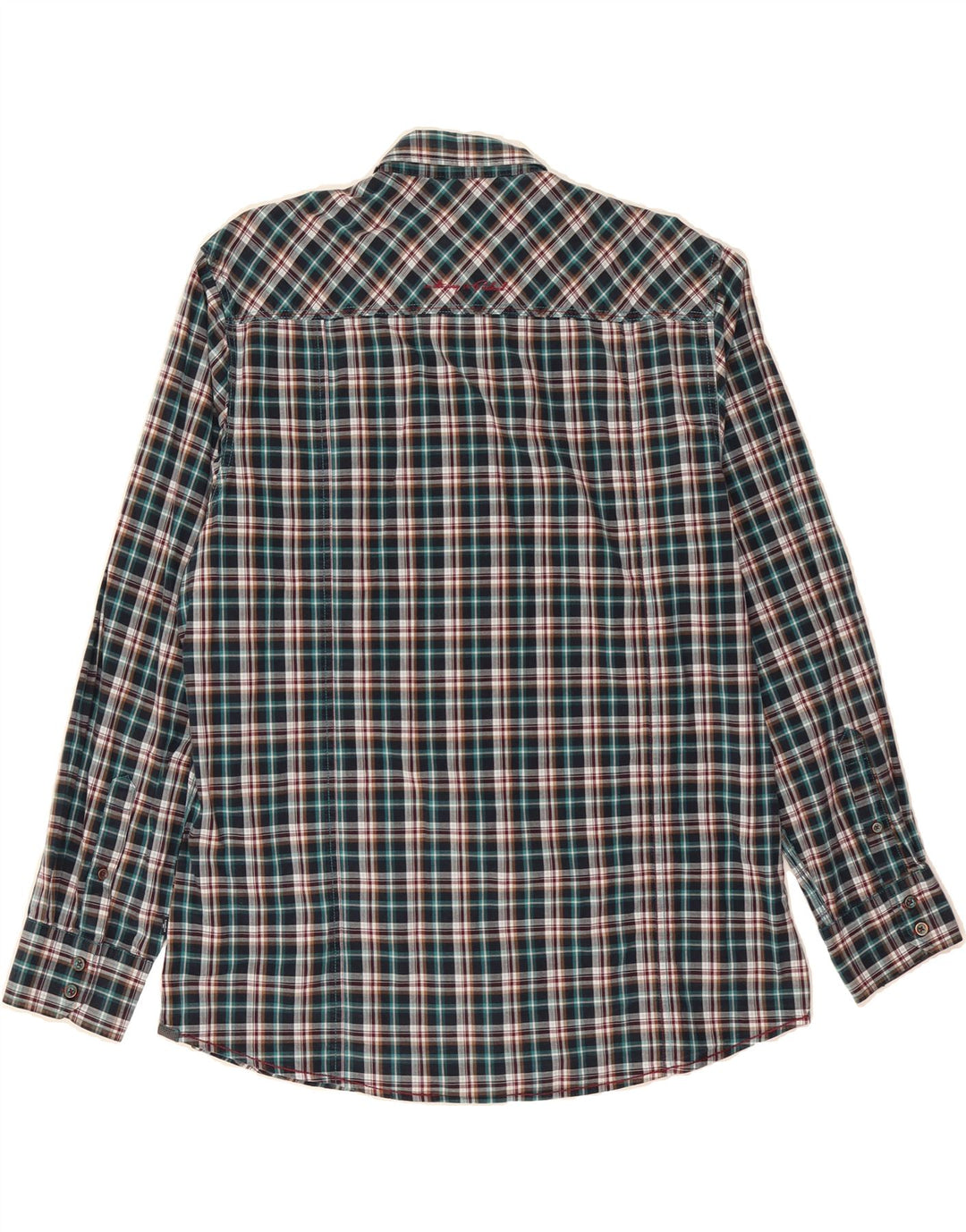 ENGBERS Mens Regular Fit Shirt Medium Green Check Cotton Vintage Engbers and Second-Hand Engbers from Messina Hembry 