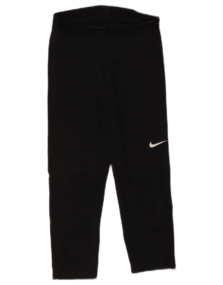 Nike Dame Dri Fit Capri Leggings UK 8 Small Black