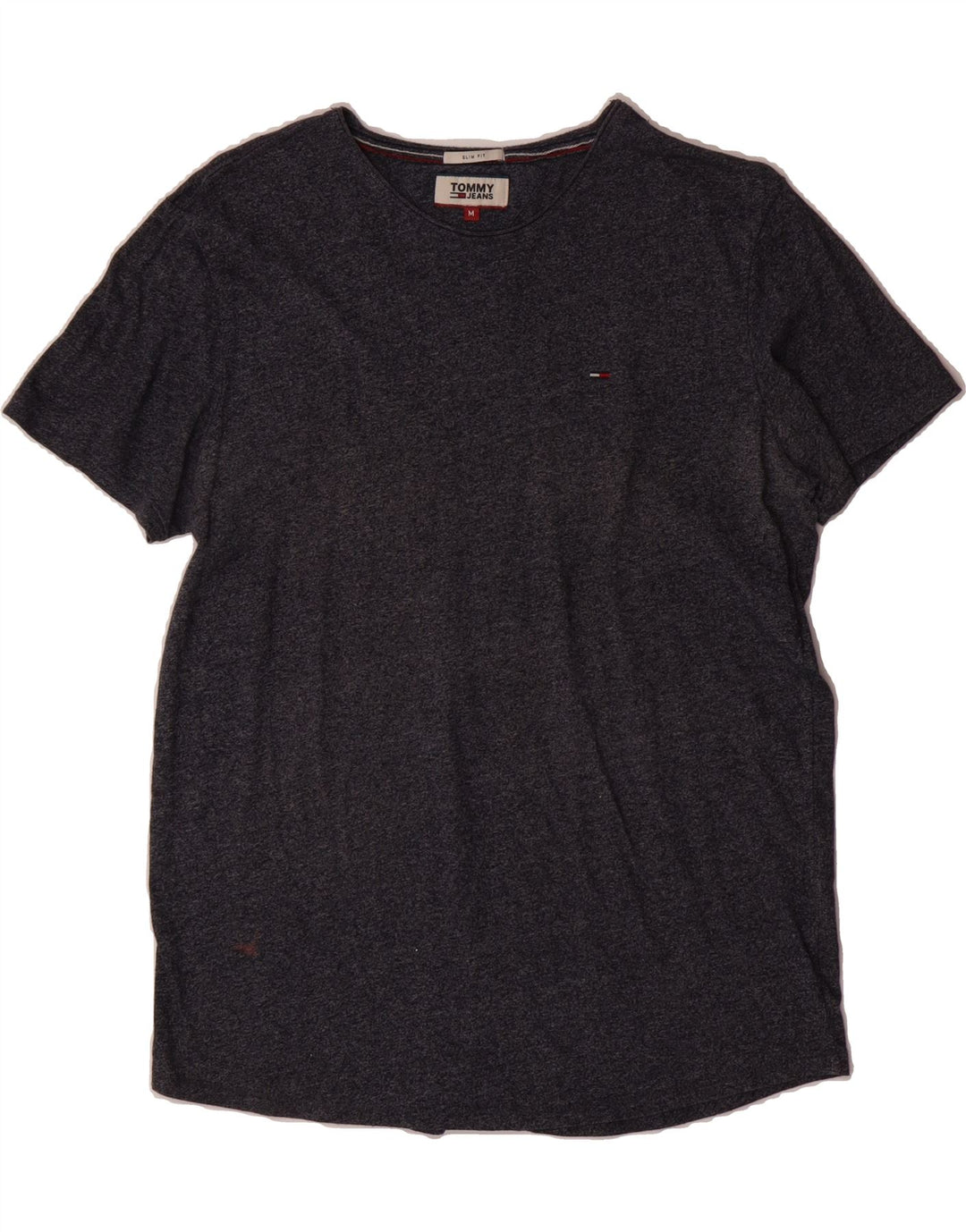 TOMMY HILFIGER Mens Slim Fit T-Shirt Top Medium Grey Vintage Tommy Hilfiger and Second-Hand Tommy Hilfiger from Messina Hembry 