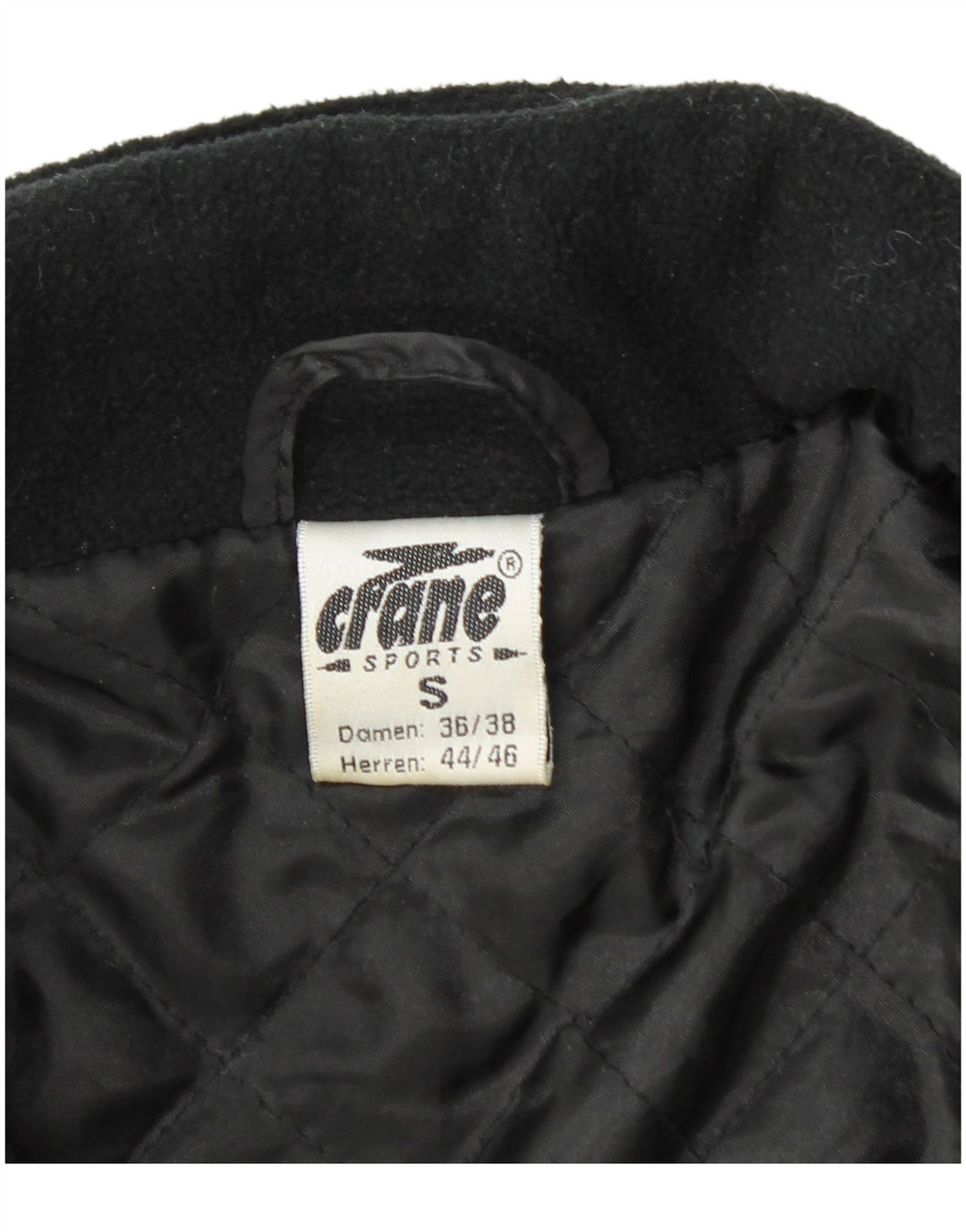 Giacca in pile da uomo dal taglio ampio CRANE UK 36 Small Poliestere chiazzato nero