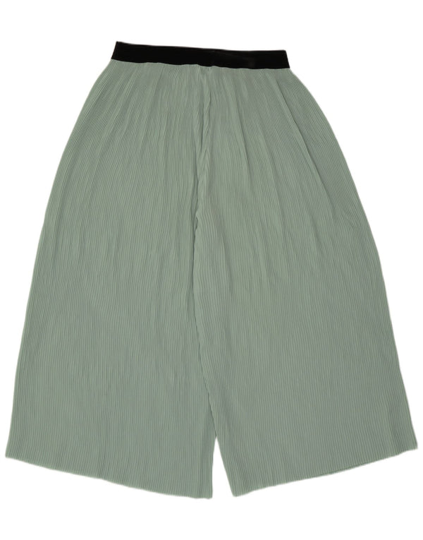 Zara Femmes Jupes-culottes Pantacourt UK 16 Large W32 L21 Vert Polyester