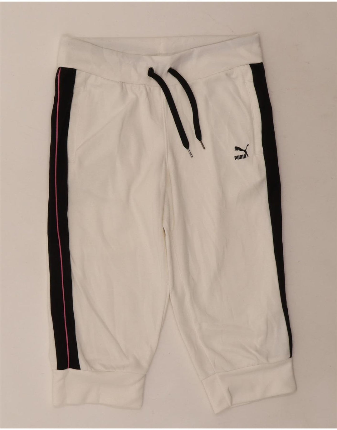 PUMA Womens Sport Shorts UK 12 Medium White Colourblock