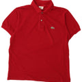 Lacoste Herren-Poloshirt, Größe 3, klein, rote Baumwolle