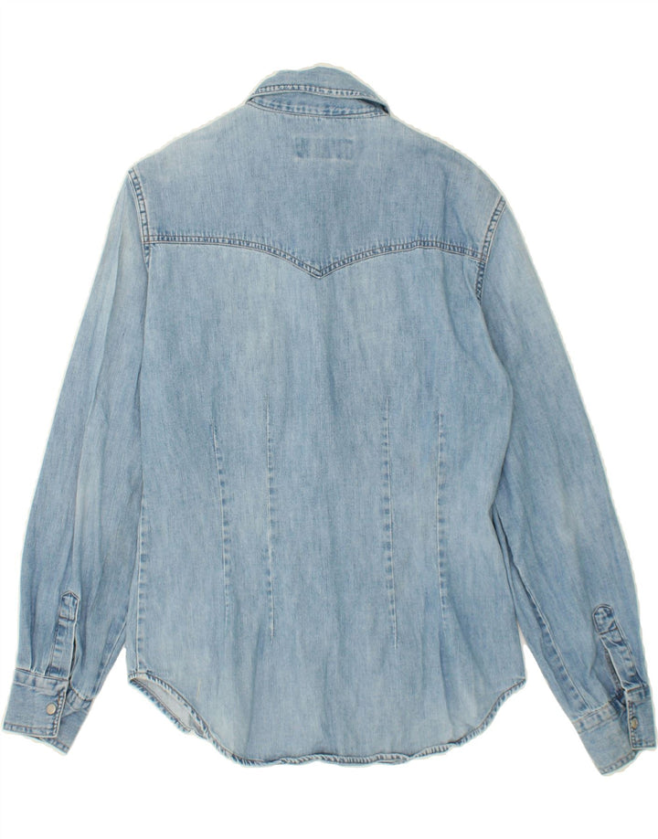 GENERAL COMPANY Womens Denim Shirt UK 14 Medium Blue Cotton Vintage General Company and Second-Hand General Company from Messina Hembry 