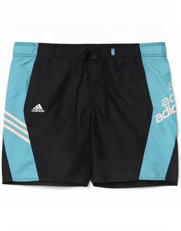 Ανδρικό γραφικό σορτς κολύμβησης Adidas Medium Navy Blue Colorblock Polyester