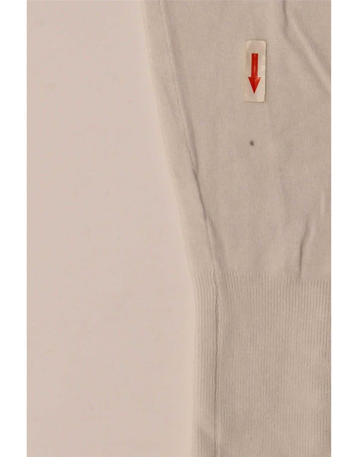 Zara Womens Crew Neck Jumper Sweater UK 12 Medium White Viscose