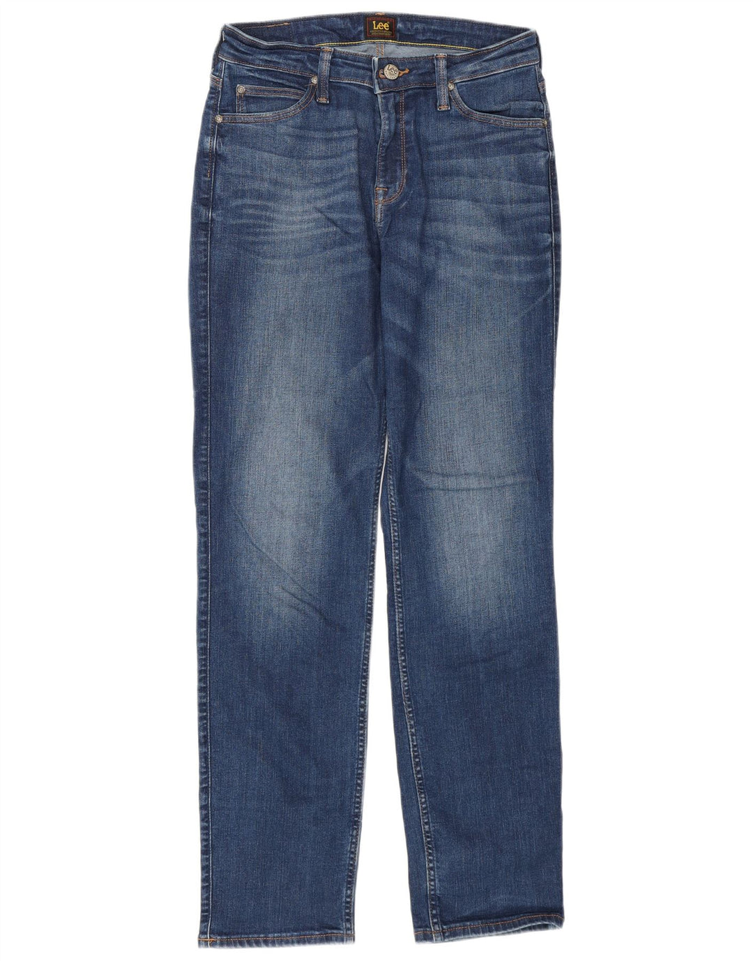 LEE Womens Marion Straight Jeans W30 L31 Blue Cotton