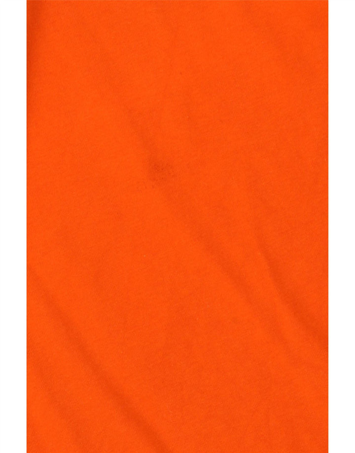 Champion Mens Graphic T-Shirt Top Medium Orange Colourblock Cotton