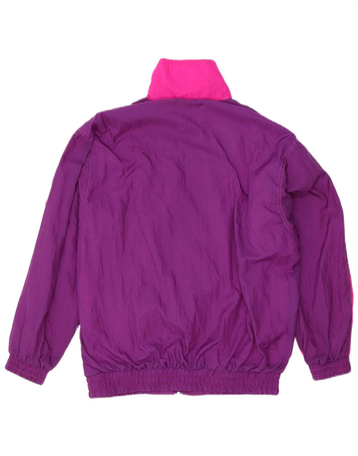 Vintage Womens Full Tracksuit UK 12 Medium Purple Colourblock Polyamide