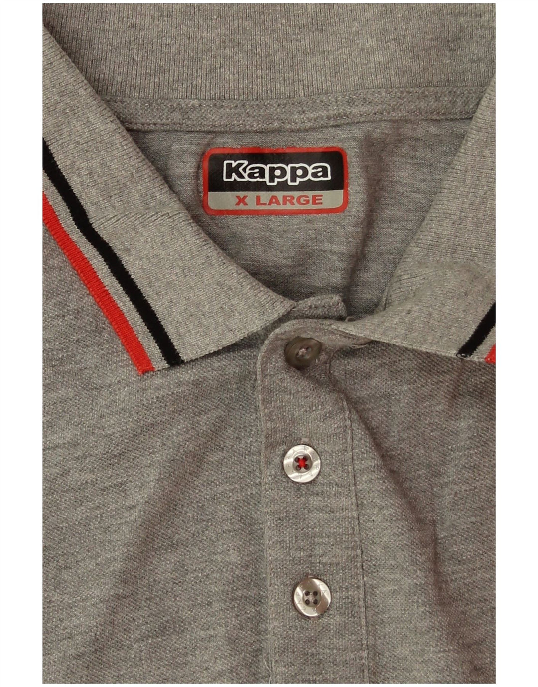 Kappa Mens Polo Shirt XL Grey Flecked