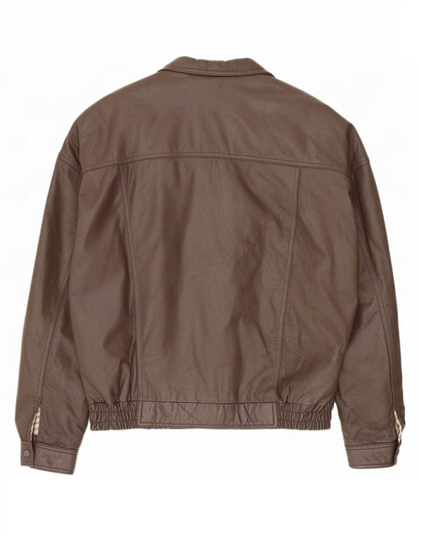Jachetă din piele vintage pentru bărbați IT 58 4XL maro