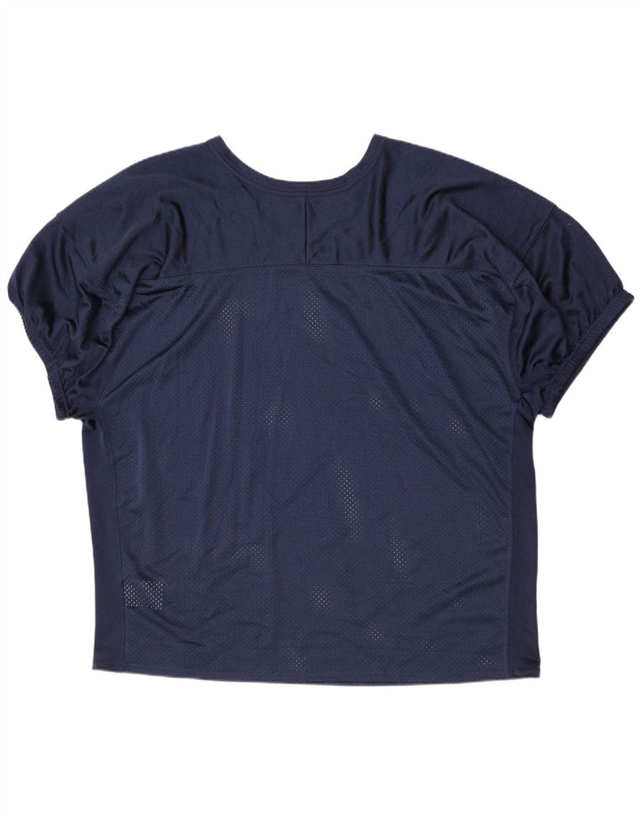 Nike Womens Jersey Top UK 22 3XL Navy Blue Polyester