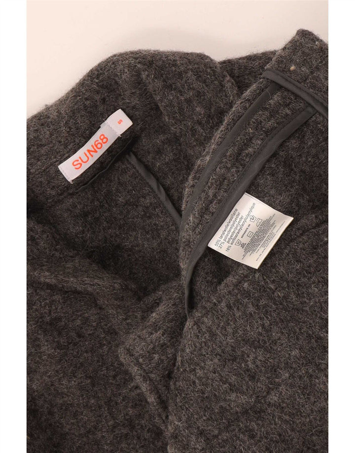 Sun68 Herre 5 Button Knit Blazer Jacket UK 36 Small Grey Uld