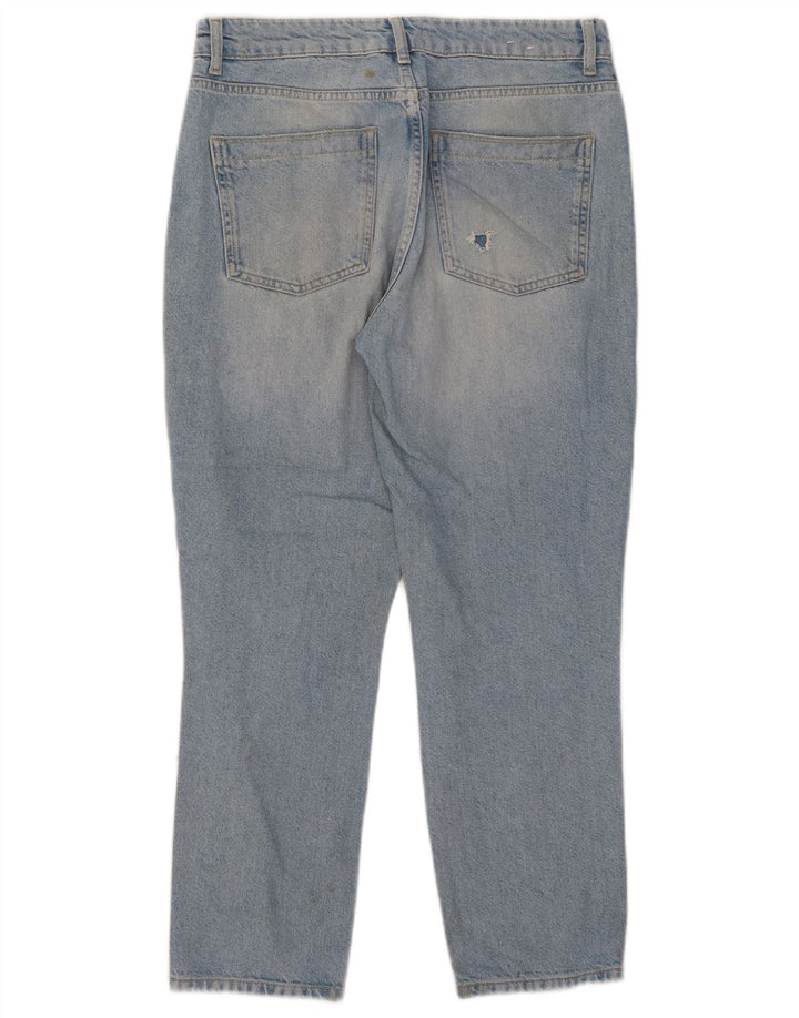 Reiss Kvinders Distressed Cropped Jeans W29 L26 Blå Bomuld