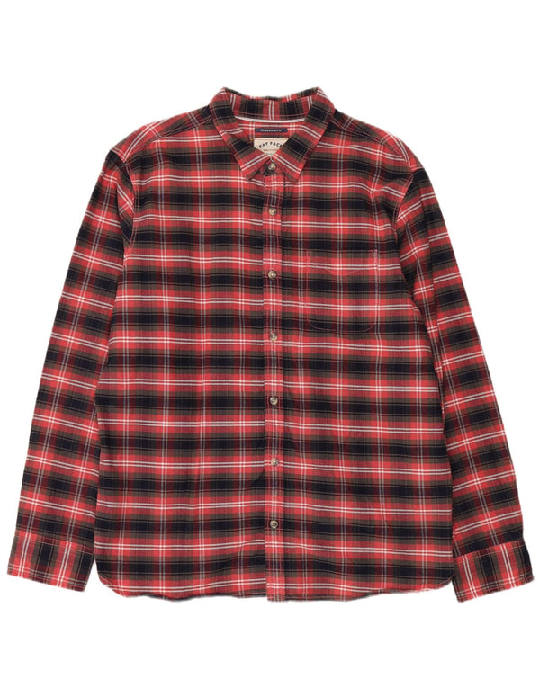 Camicia in flanella da uomo Fat Face XL in cotone a quadri rossi