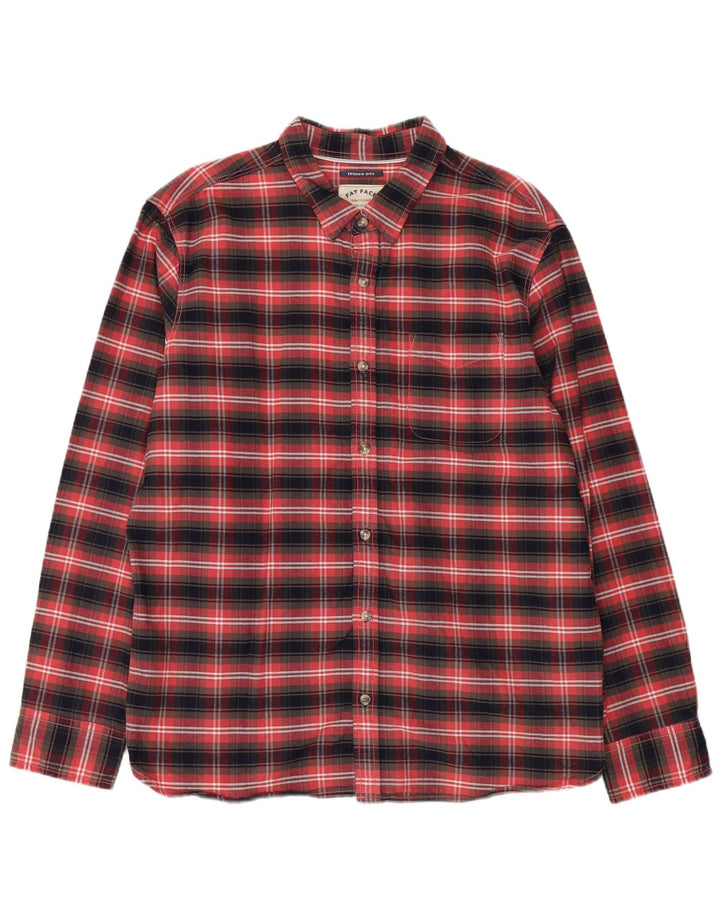 Fat Face Mens Flannel Shirt XL Red Check Cotton