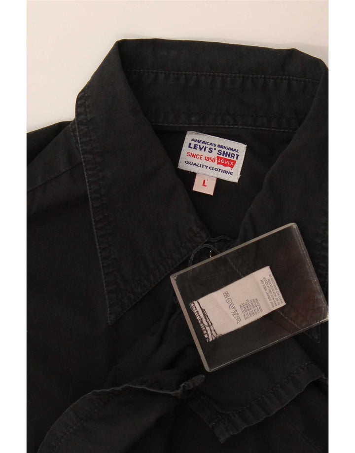 Camisa masculina Levi's grande algodão preto