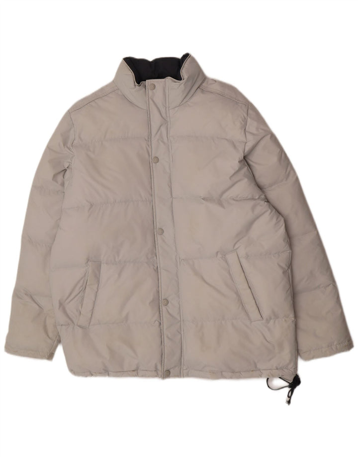 Champion Mens Hooded Padded Jacket UK 40 Large Grey Nylon