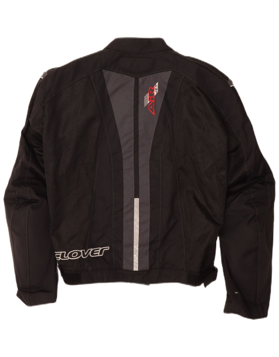 Clover Womens Graphic Racer Jacket UK 14 Medium Black Colourblock Polyamid