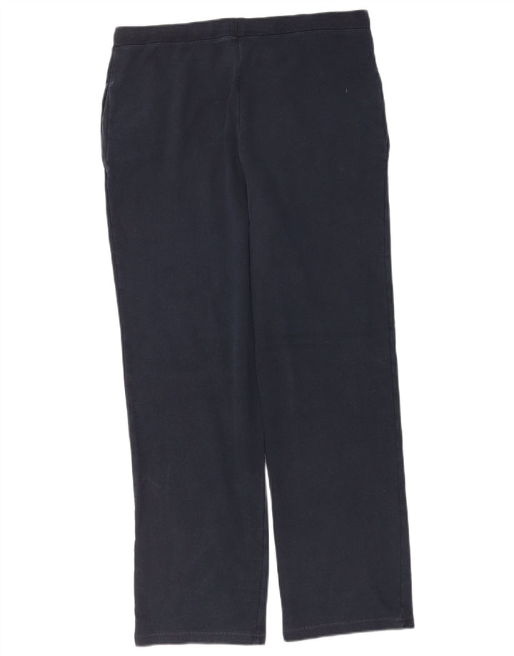 Marks & Spencer Womens Tracksuit Trousers UK 14 Medium Navy Blue Cotton