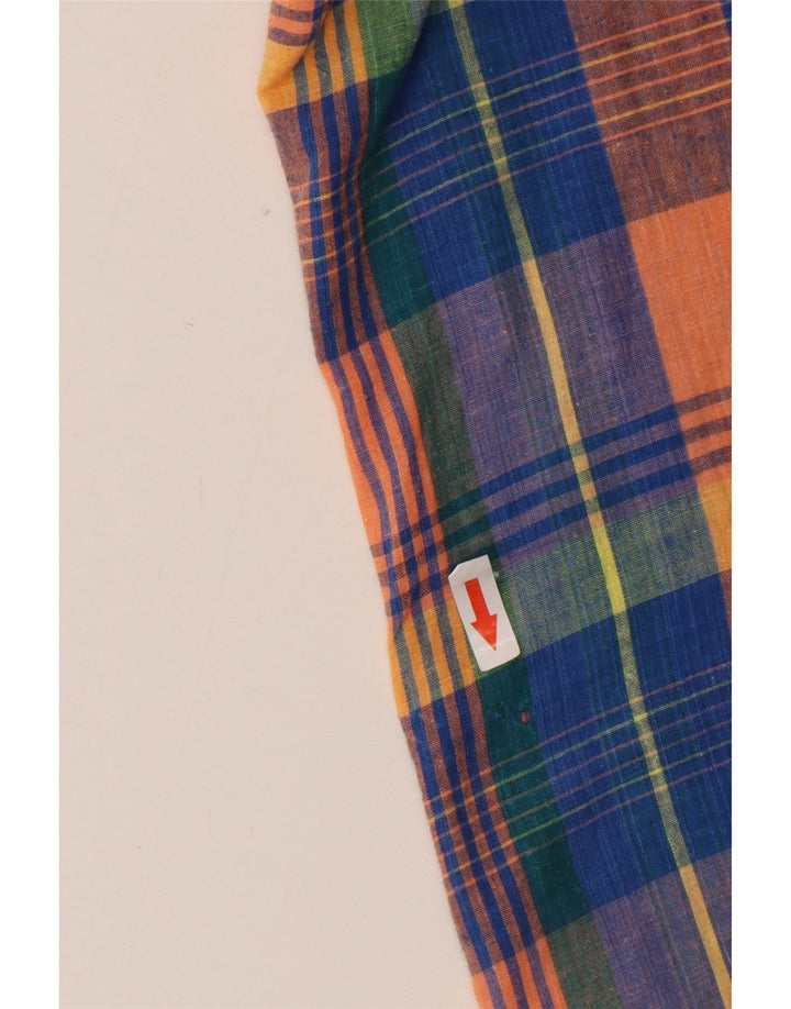 Vintage Mens Regular Fit Shirt Size 45/46 2XL Multicoloured Check Cotton