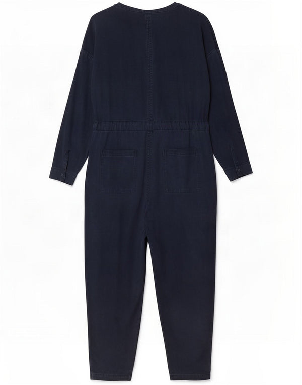 Fat Face Dame Oversized Jumpsuit UK 14 Large W36 L24 Navy Blue