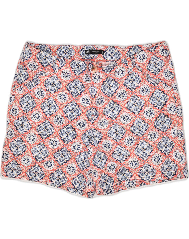 LEE Womens Mid Rise Casual Shorts US 16 2XL W40 Multicoloured Geometric | Vintage Lee | Thrift | Second-Hand Lee | Used Clothing | Messina Hembry 