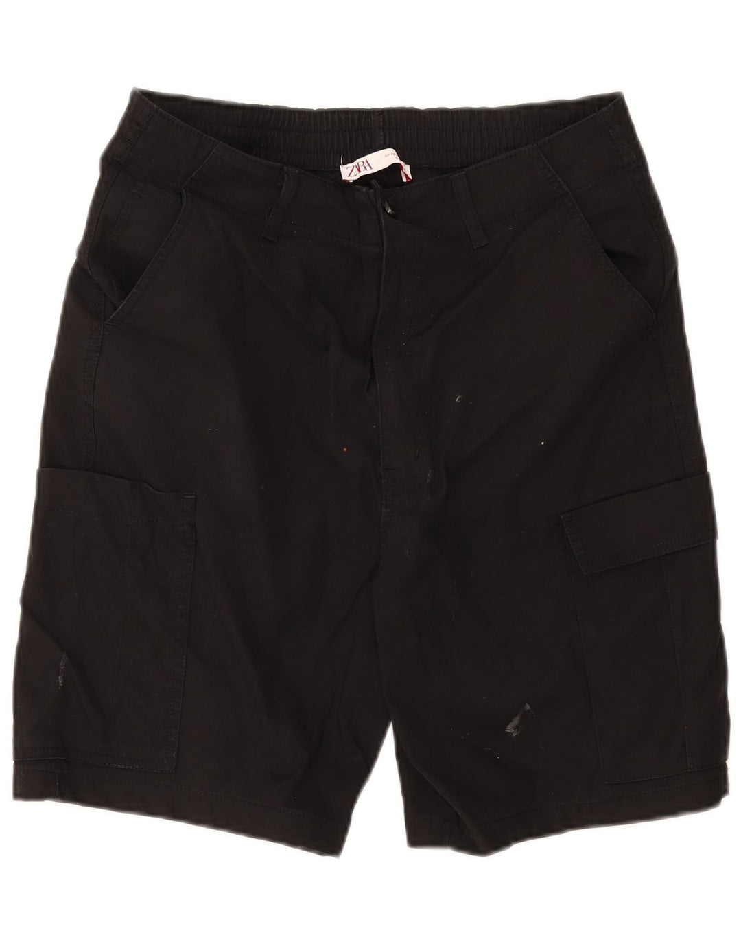 Zara Mens Cargo Shorts EU 42 Grande W32 Negro