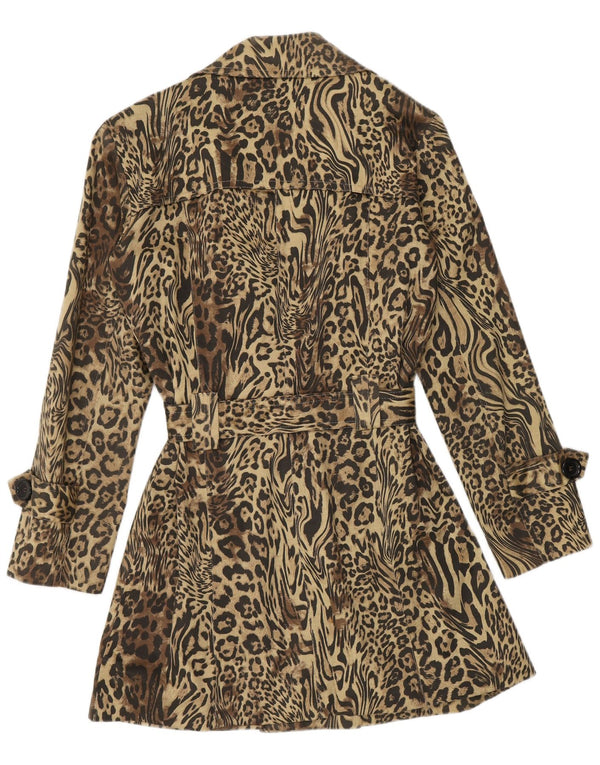 Trench vintage da donna UK 12 Cotone con stampa animalier beige medio