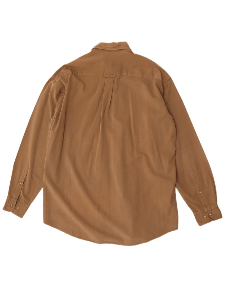 Camicia ampia da uomo Gant in cotone marrone medio