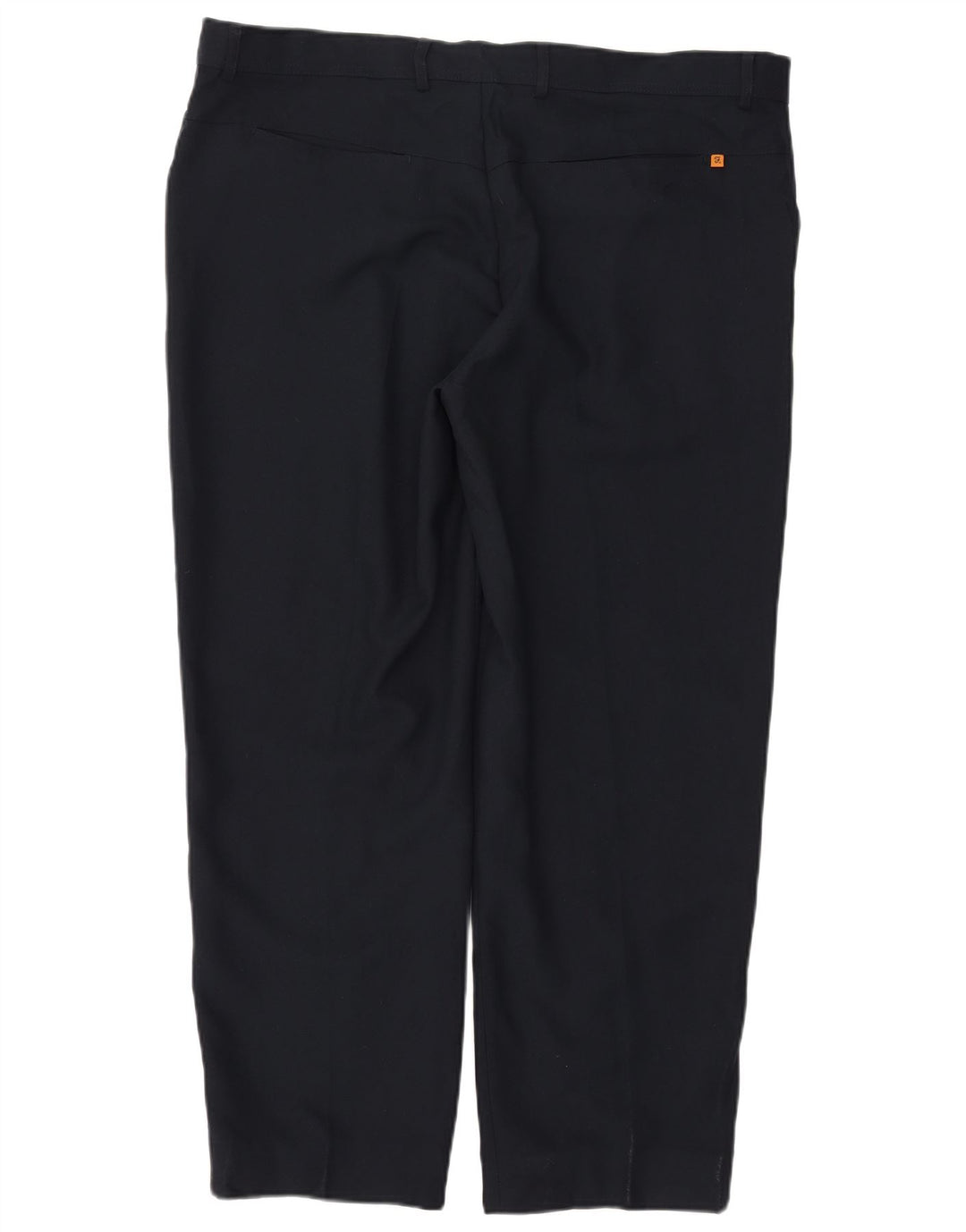 Farah Mens Straight Casual Trousers W42 L31 Navy Blue Polyester