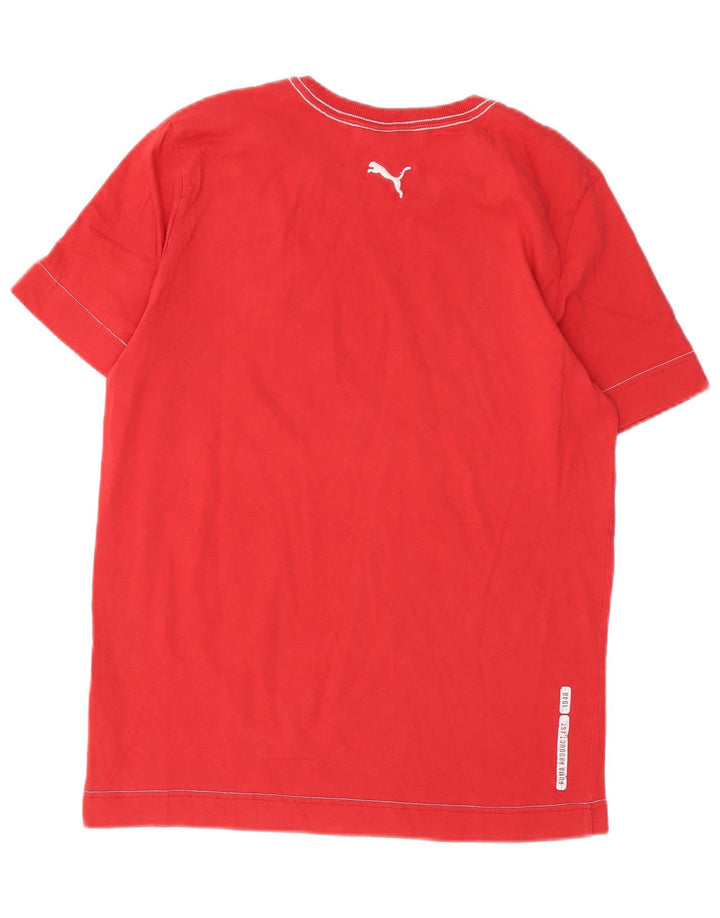 PUMA Mens Graphic T-Shirt Top Medium Red Cotton