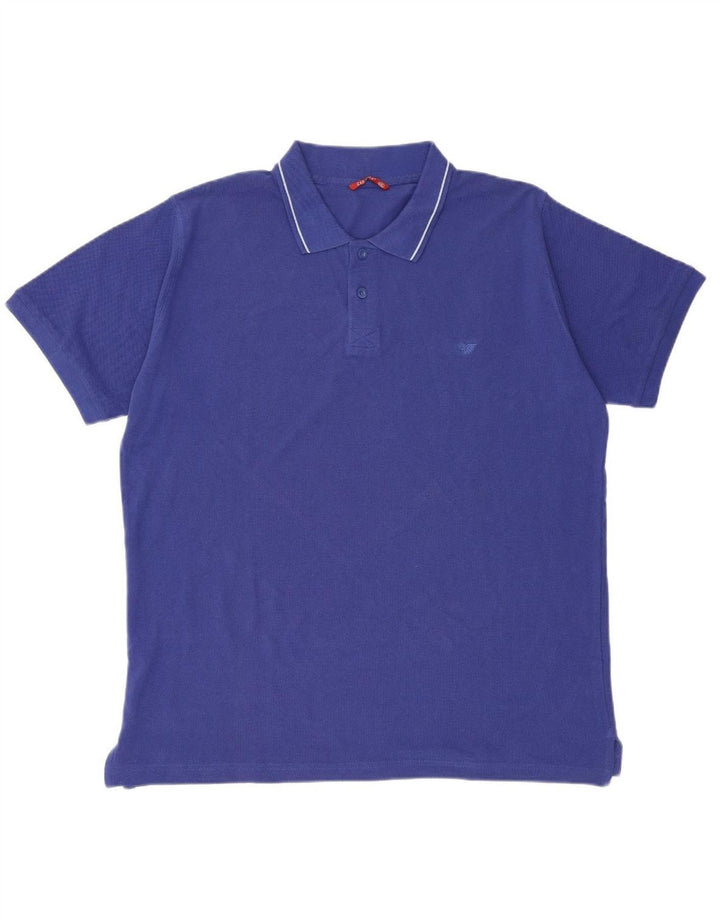 CARRERA Mens Polo Shirt 2XL Blue Cotton