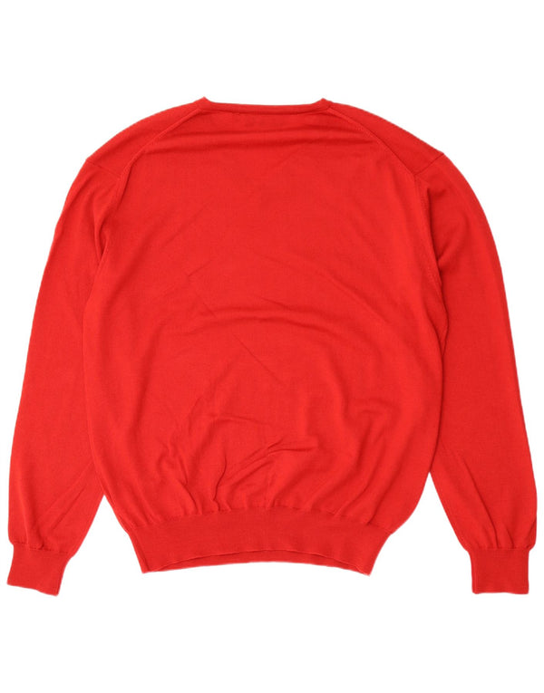 Baileys Herren-Pullover mit V-Ausschnitt, 2XL, rote Schurwolle