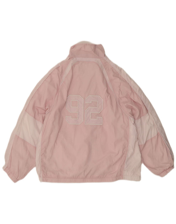 FB Sister Womens Graphic Übergroße Regenjacke UK 10 Small Pink Colourblock