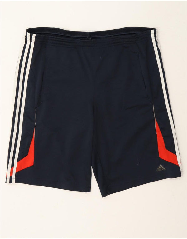Adidas Herre Climalite Sportshorts Large Navy Blue Colourblock